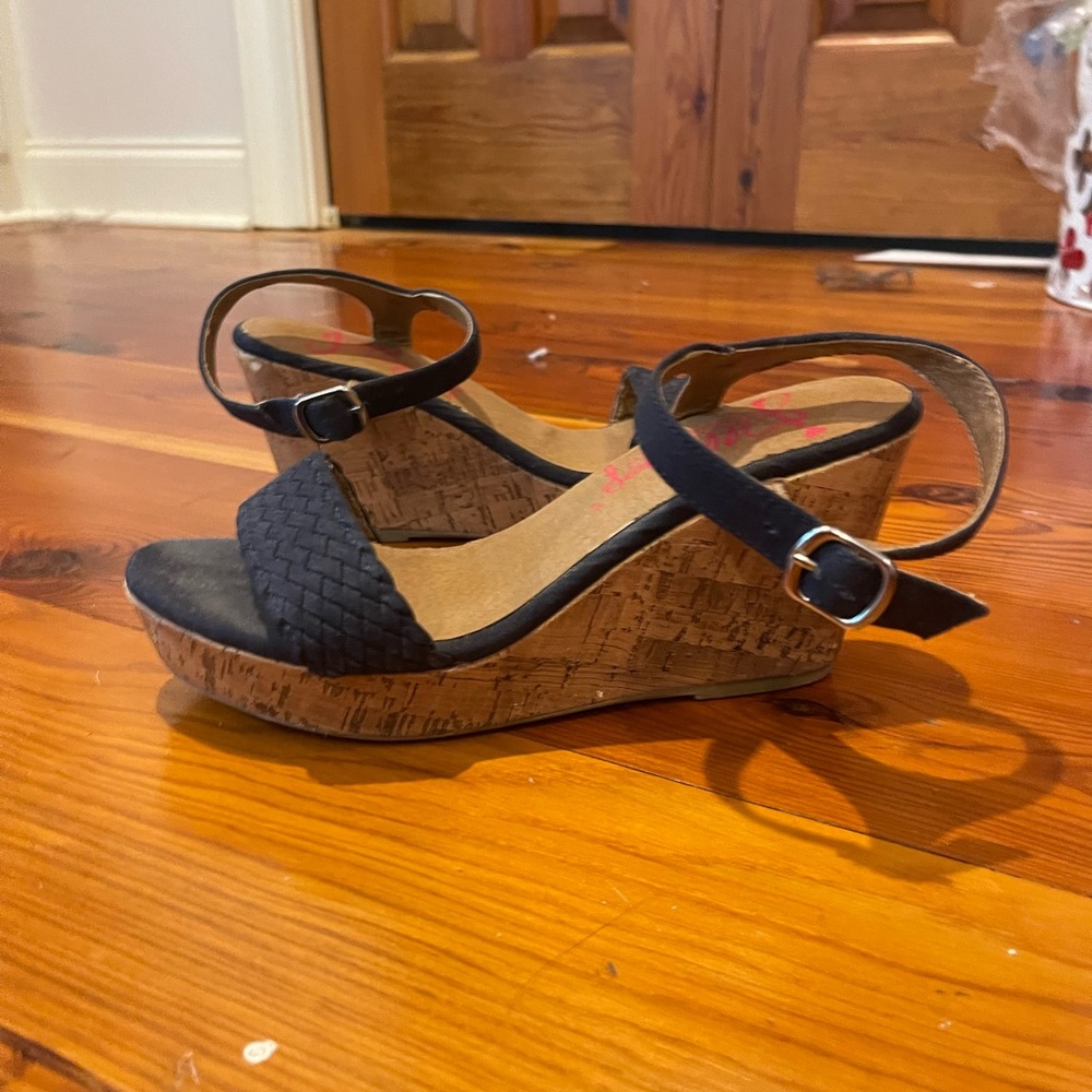 Jelly pop Wedged sandals navy